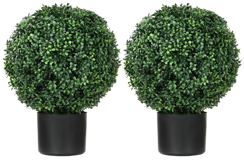 HOMCOM Arbore Artificial Buchsbaum, Sferic, 52x40 cm, Verde | Aosom Romania