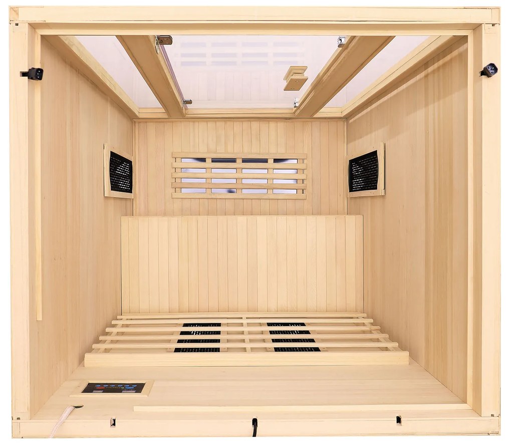 Infračervená sauna/tepelná kabína Nyborg S120K s keramikou, panelovým radiátorom a drevom Hemlock