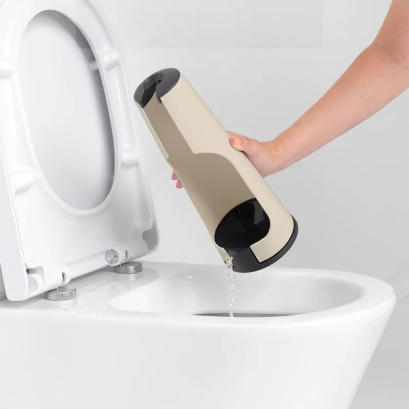 Perie pentru toaleta Brabantia ReNew 1006277, 42 cm, Design discret, Bej