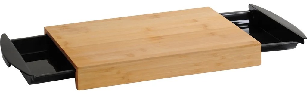 Kesper 58350 Placă de bambus cu tăviță, negru,  41x 25,5 x 4 cm
