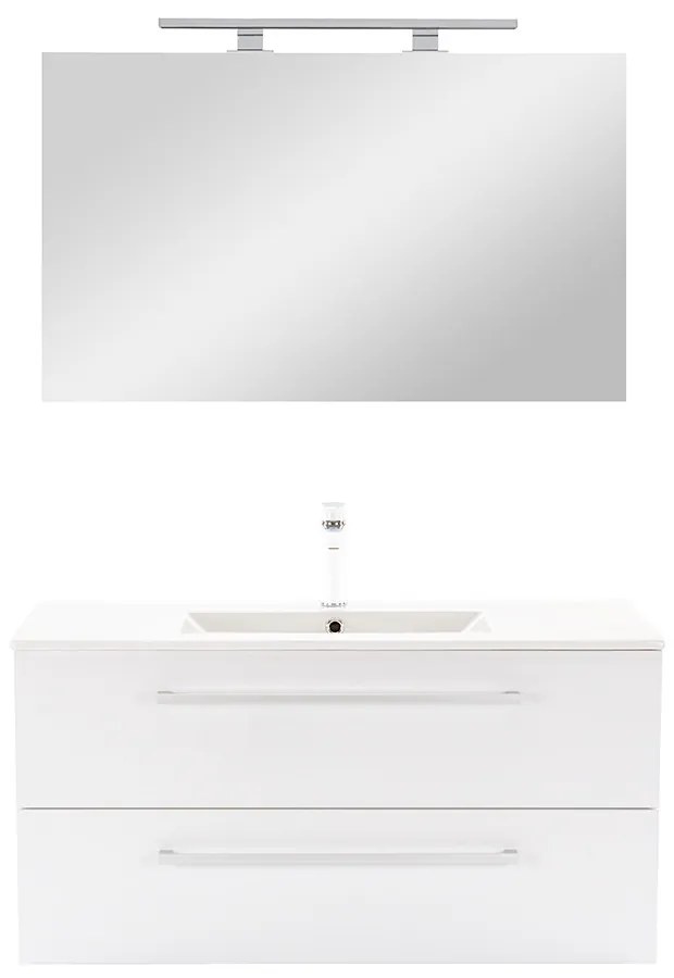 Mobilier complet de baie Vario Clam 100 alb-alb