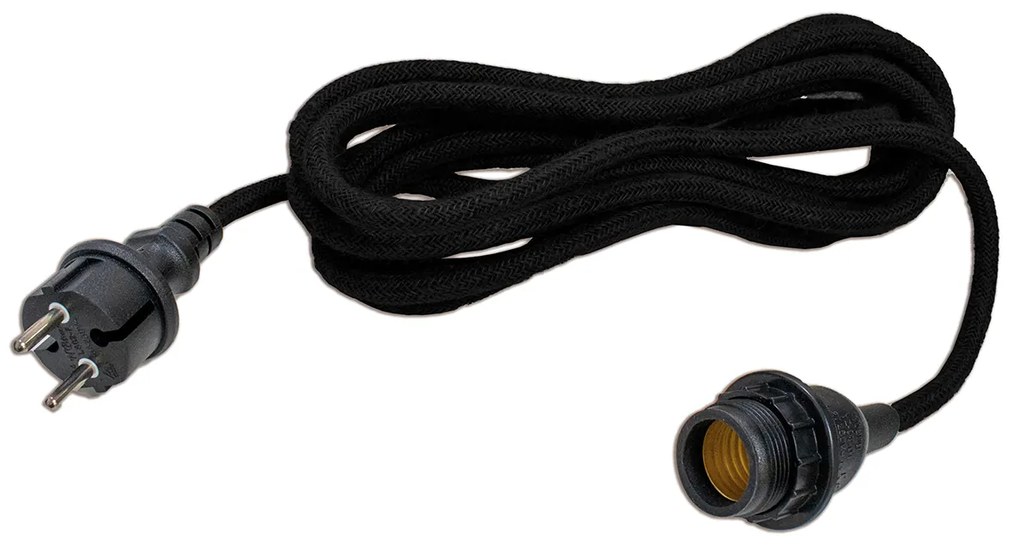 Ghirlande luminoase negre cu ștecher și soclu E27 5m IP54 - Arteixo