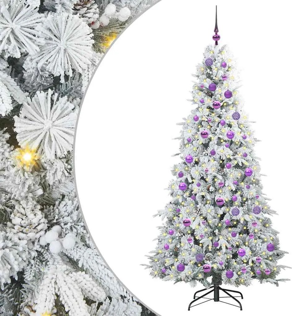 vidaXL Brad de Crăciun artificial cu ramuri articulare Alb 180 cm