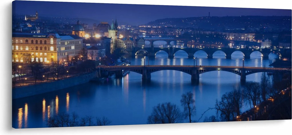 Tablou cu podurile din Praga (120x50 cm)