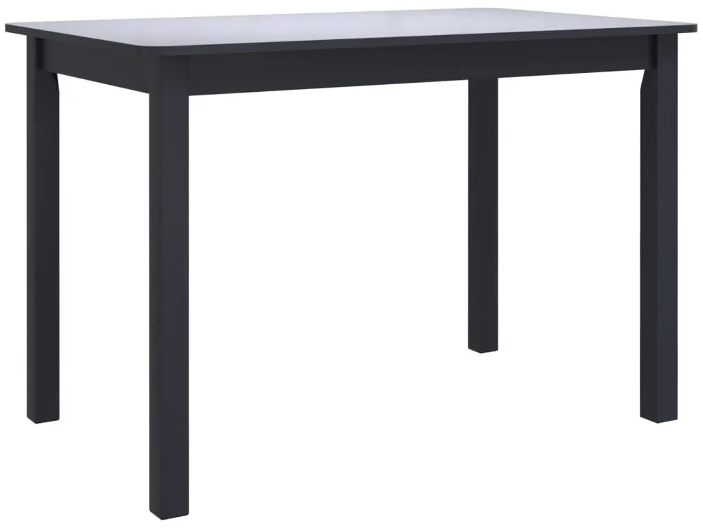 276874 vidaXL Set mobilier de bucătărie, 5 piese, negru, lemn masiv de hevea