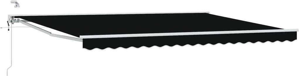 vidaXL Cort electric retractabil Negru 4 × 3,5 m