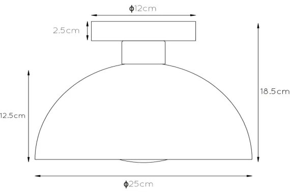 Plafonieră Lucide 45196/01/44 SIEMON 1xE27/40W/230V portocaliu