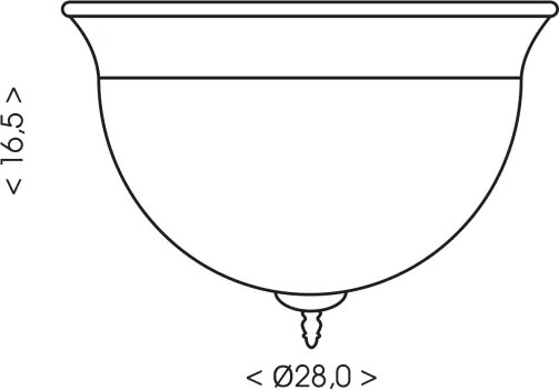 Brilagi - Plafonieră FRESCO 2xE27/40W/230V, diametru 28 cm, alamă