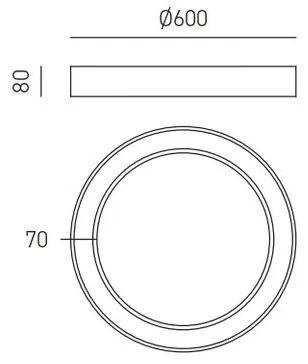Plafoniera LED design circular FLOR 60cm alb, negru sau auriu