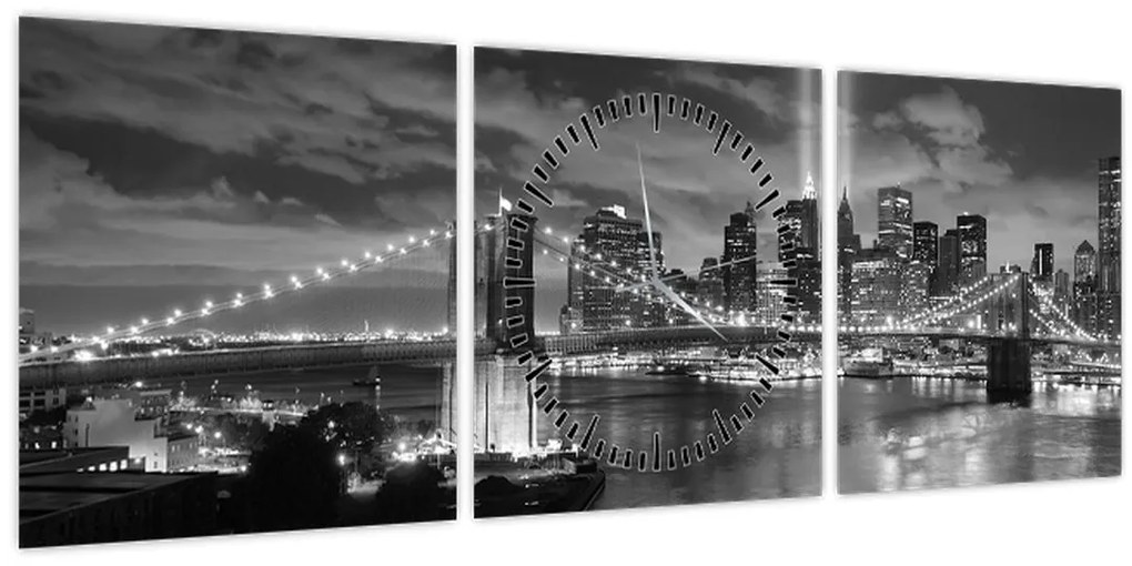 Tablou - Podul Brooklyn (cu ceas) (90x30 cm)