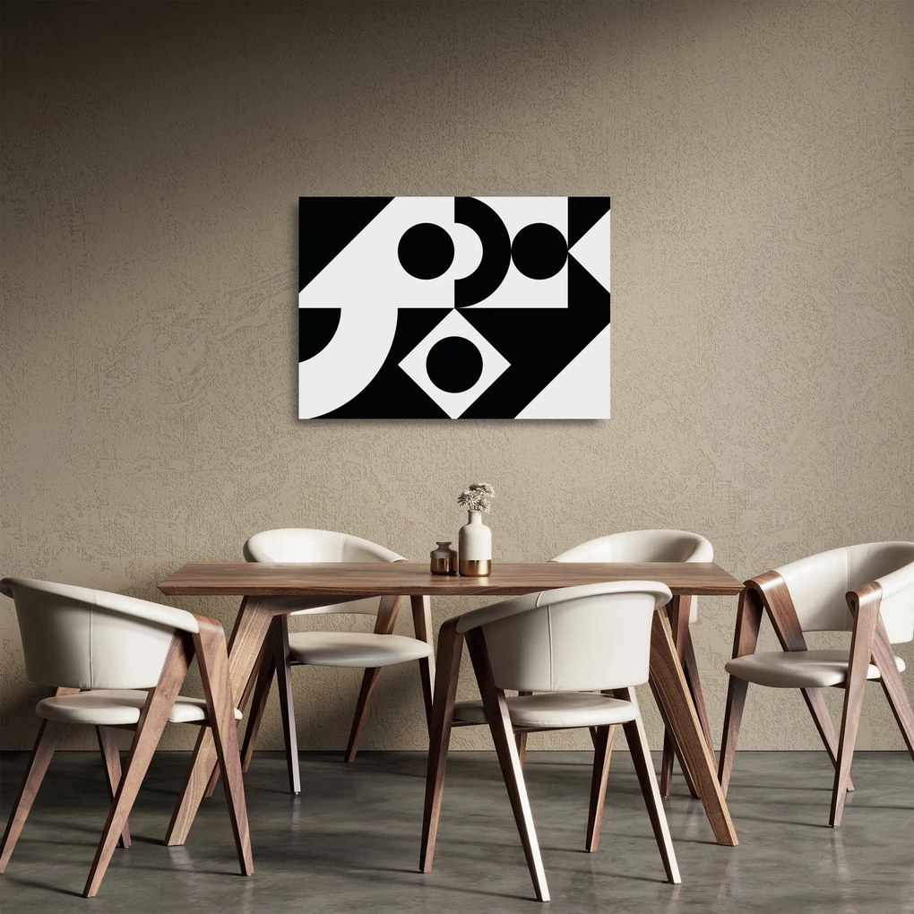 Tablou pe sticlă - Abstracție geometrică N⁰1 (70x50 cm)