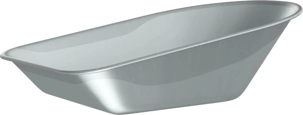 vidaXL Înlocuire tavă pentru roabă Argintiu 90 x 63 x 28 cm Oțel