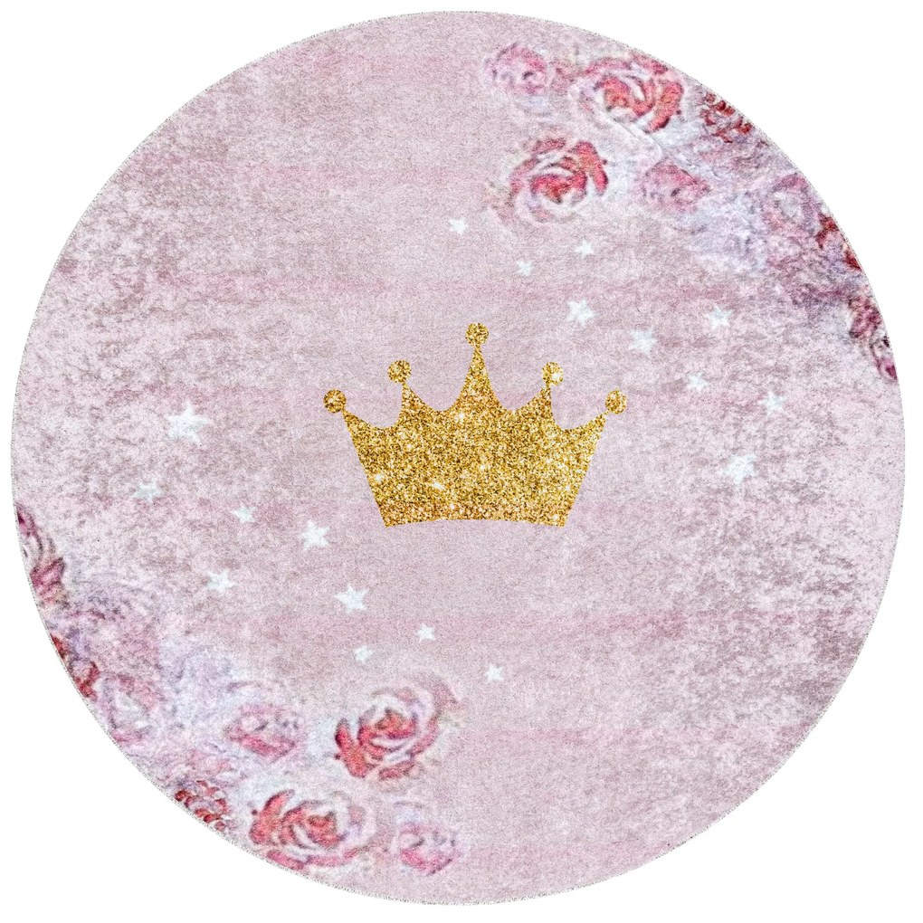JUNIOR 51549.802 cerc covor lavabil coroană pentru copii anti-alunecare - roz