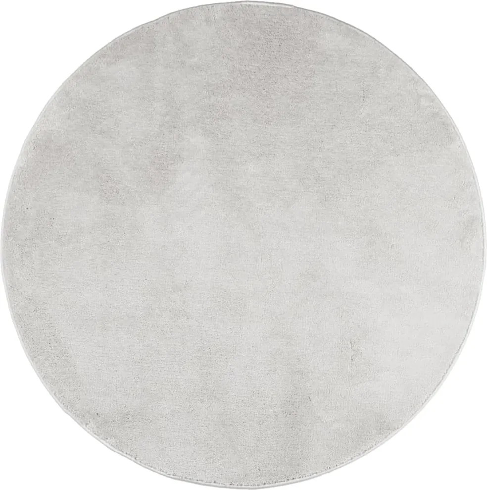 vidaXL Covor „OVIEDO”, fire scurte, gri, Ø 100 cm