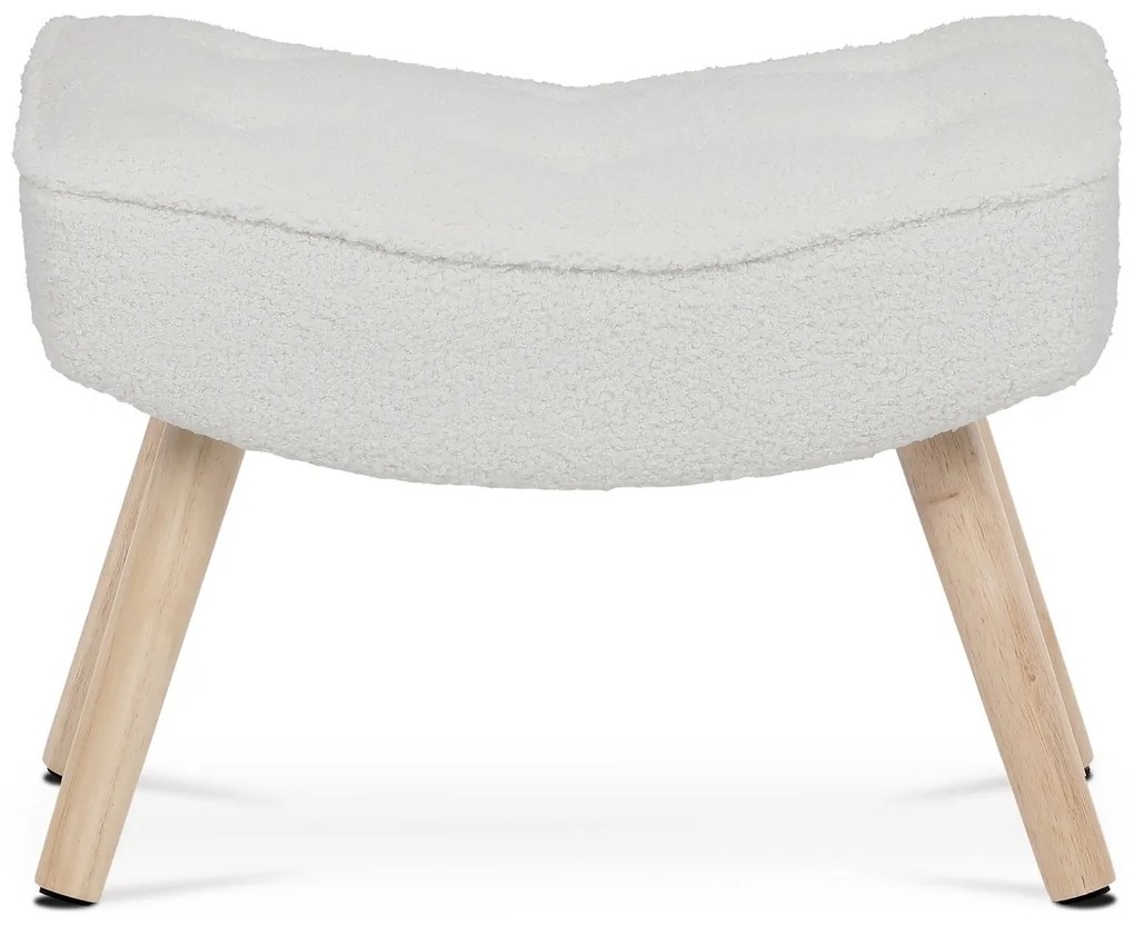 Taburet Bouclé WT2, alb