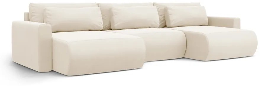 Canapea extensibila panoramica Belfast 4 locuri catifea L340 cm