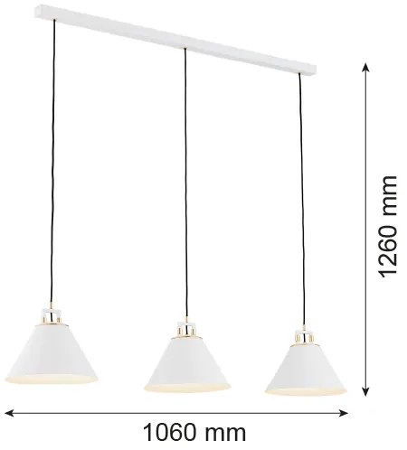 Plafonieră Argon 6291 FABIO 3xE14/7W/230V alb