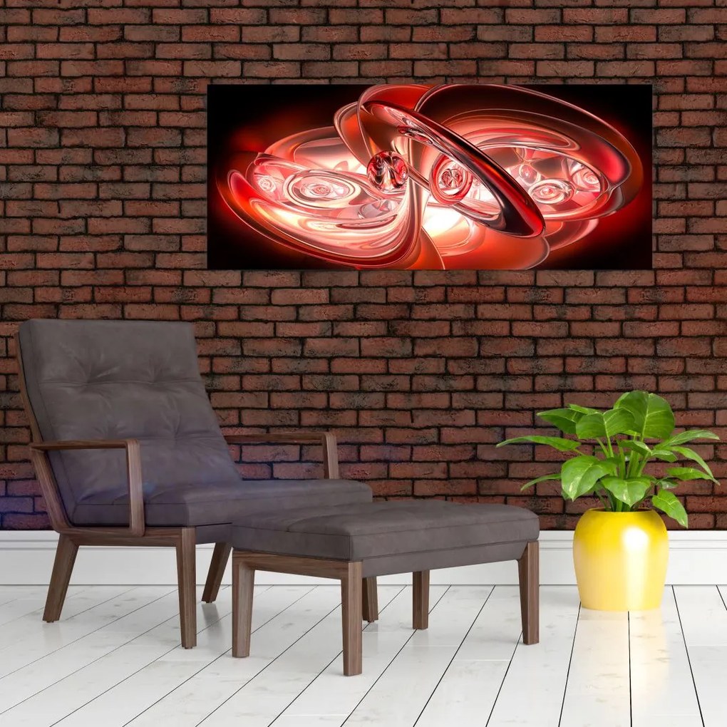 Tabloul - forme roșii (120x50 cm)