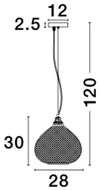 Lustra / Pendul design modern 28cm Boho NVL-8040201