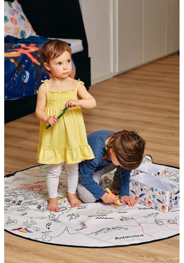 Set covor și markere pentru textile Butter Kings Princess Sisters, ø 130 cm