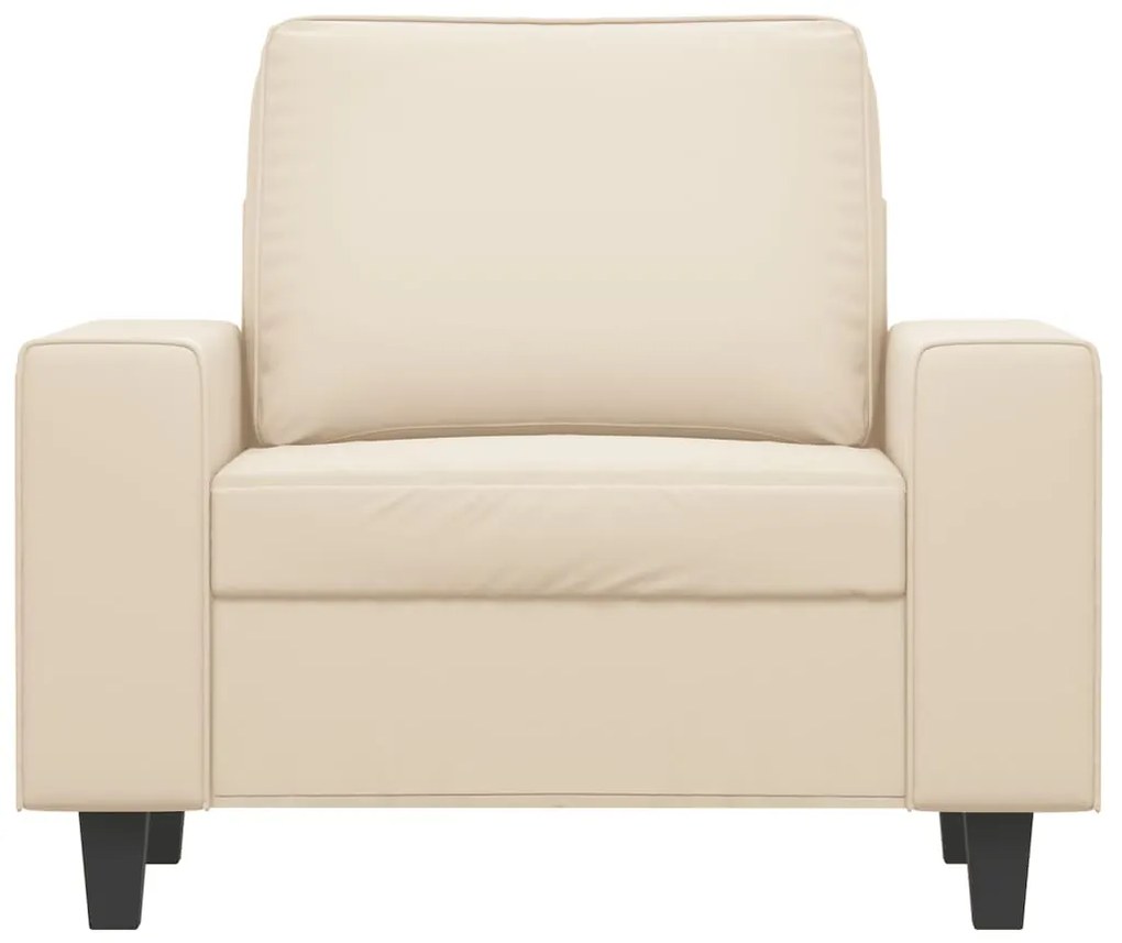 Canapea de o persoana, Bej, 60 cm, textil microfibra Bej, 94 x 77 x 80 cm
