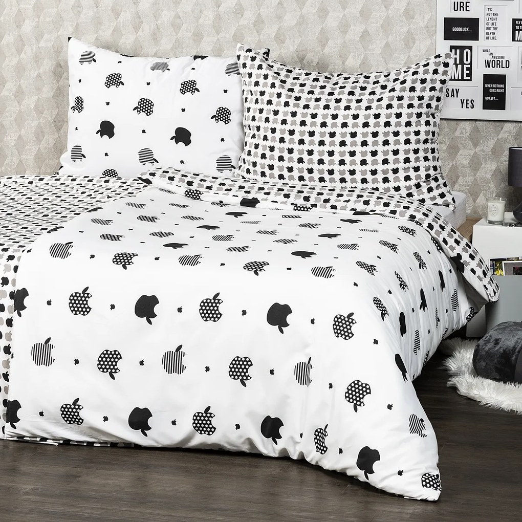 Lenjerie de pat micro 4Home Appletime, 140 x 200 cm, 70 x 90 cm
