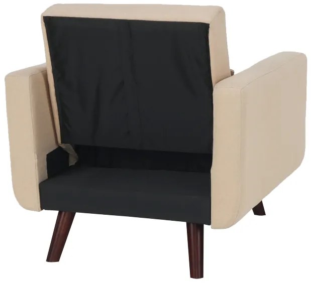 Fotoliu extensibil Culoare Bej / Nuc , ARKADIA