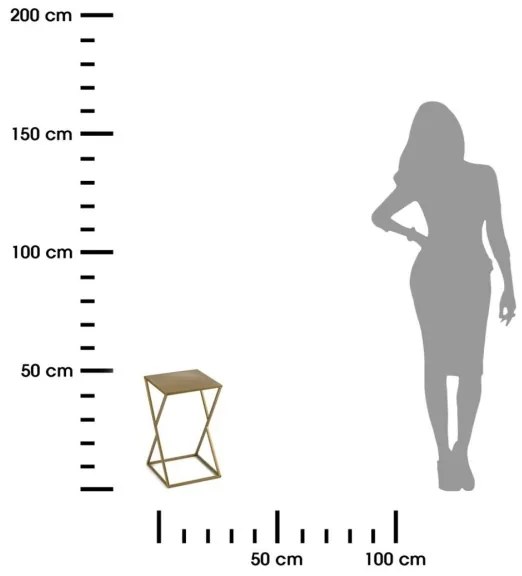 Suport pentru flori LOFT 40x23,5 cm, auriu