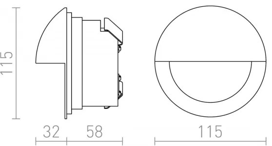 Corp de iluminat LED încastrat de exterior ASTERIA LED/3W/230V IP54 RED-Design Rendl-R10558