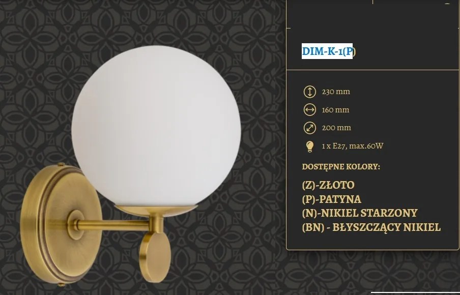 Aplica design clasic realizata manual DIMARO