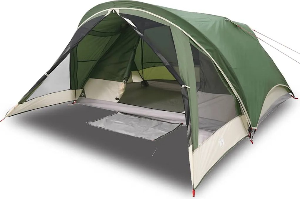 vidaXL Cabină cort de camping, 4 persoane, verde, impermeabil