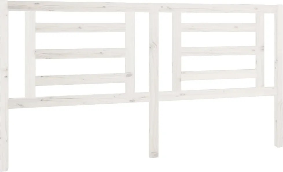 vidaXL Tăblie de pat, alb, 186x4x100 cm, lemn masiv de pin