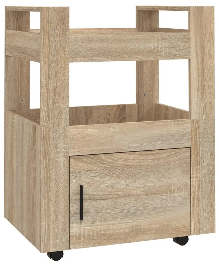 Carucior de bucatarie stejar sonoma 60x45x80 cm lemn prelucrat Stejar sonoma