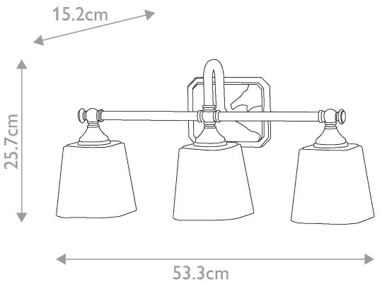 Aplică LED pentru baie CONCORD 3xG9/3W/230V IP44 Elstead FE-CONCORD3-BATH