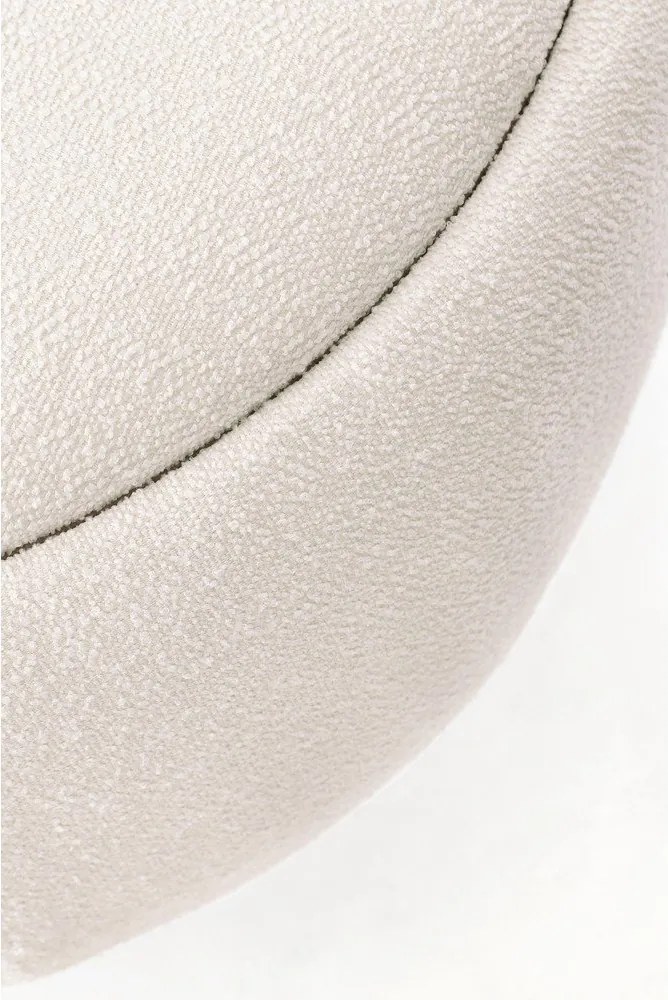 Puf crem cu tapițerie din țesătură bouclé Irisha – Bizzotto