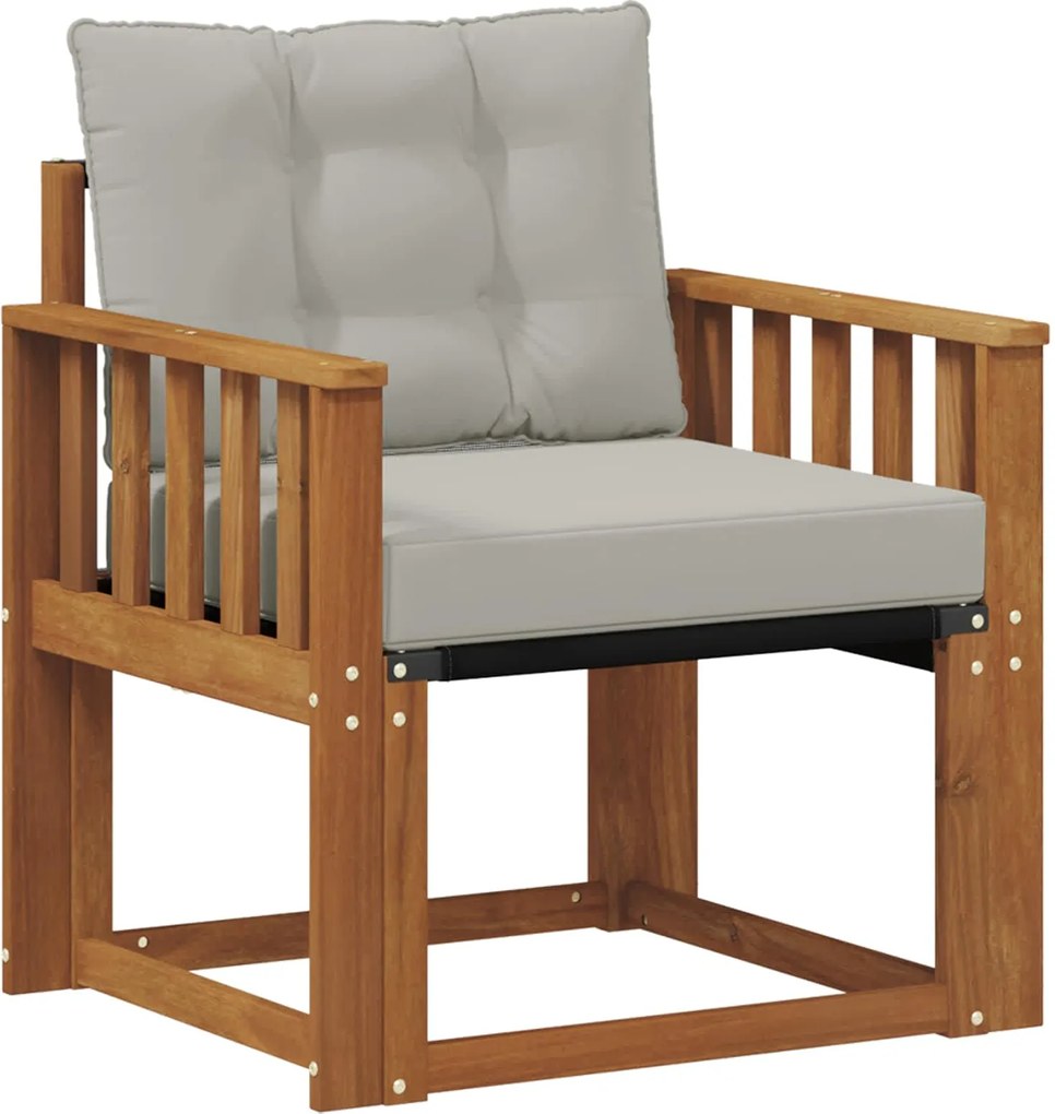 vidaXL Set de canapele de exterior Lemn solid de Acacia și Textilene
