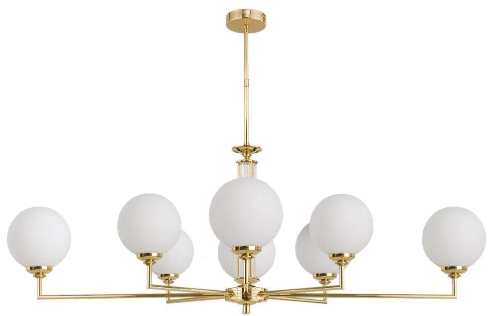 Lustra 8 brate moderna realizata manual Artu Glass