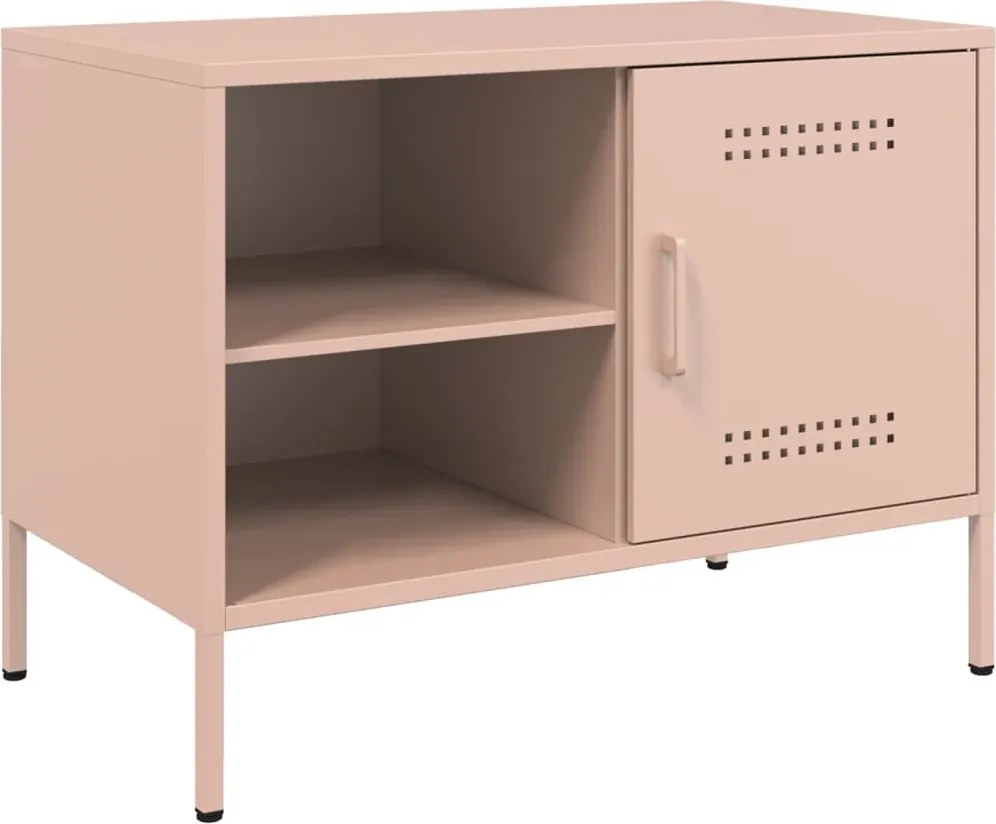 vidaXL Dulap TV, roz, 68x39x50,5 cm, oțel