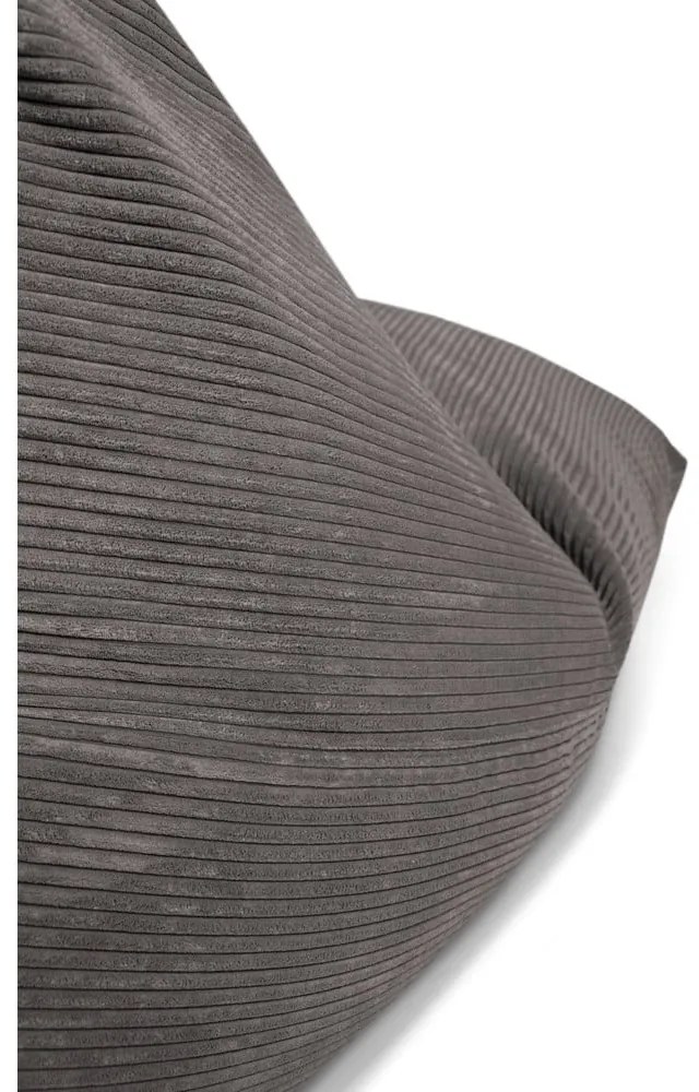 Fotoliu bean bag verde cu tapițerie din catifea reiată Razz – SLOWDOWN