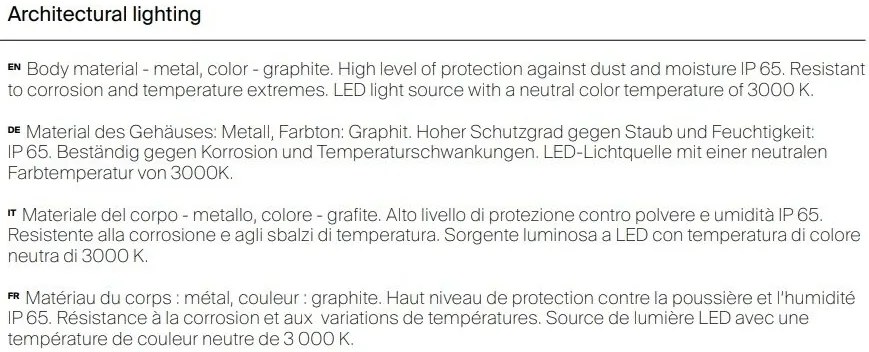 Aplica de perete exterior cu iluminat arhitectural IP65 LED Wald 14cm