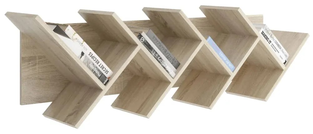 436994 FMD Bibliotecă geometrică suspendată, stejar