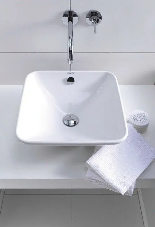 Lavoar baie pe blat, patrat Duravit Bacino 42x42 cm