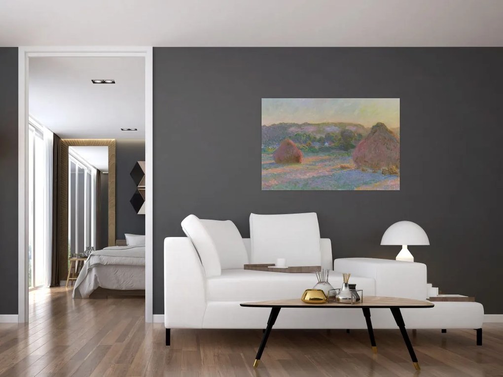 Tablou - Claude Monet, Stacks of Wheat (End of Summer) , reproducere (90x60 cm)