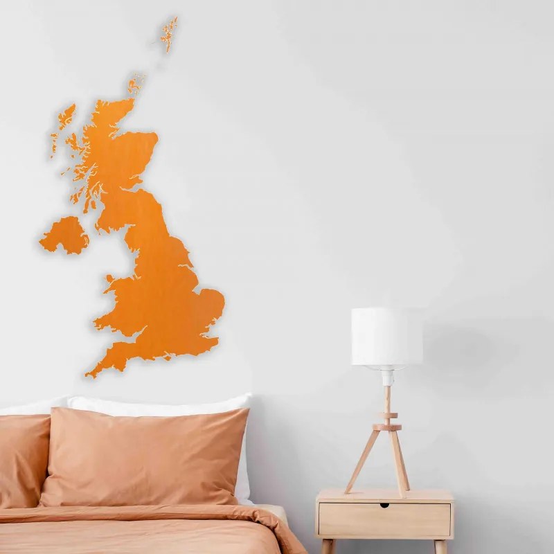 SENTOP | Harta din lemn pe perete Marea Britanie | SENTOP