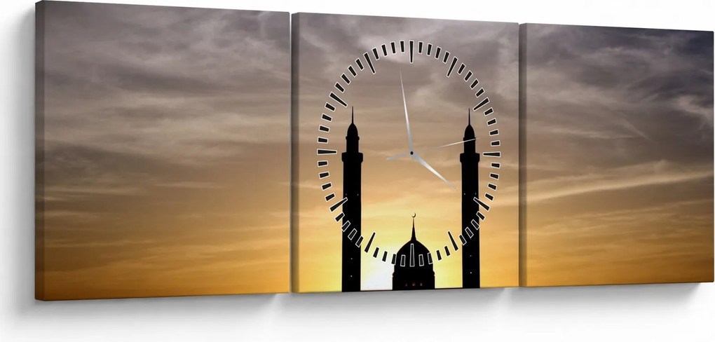 Tablou cu obiect istoric (cu ceas) (90x30 cm)