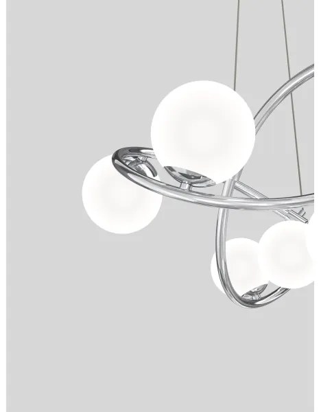 Lustră LED pe cablu NANCY Wofi 7014-807 8xG9/3,5W/230V crom lucios