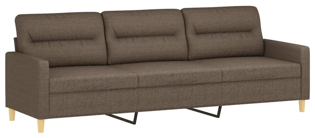 348814 vidaXL Canapea cu 3 locuri, taupe, 210 cm, material textil