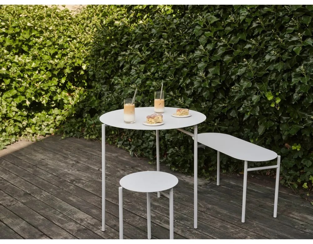 Scaun alb din metal Disc – Zone