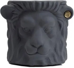 Ghiveci Garden Glory Lion, înălțime 20 cm, gri