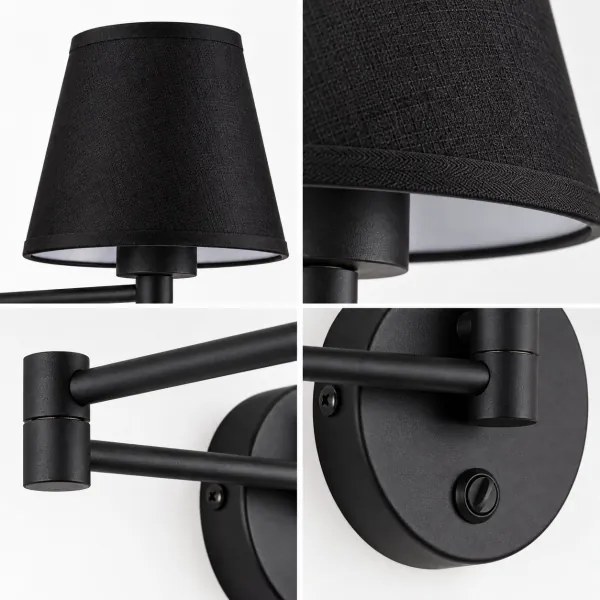 BRILAGI - Aplică de perete NUBILA 1xE27/15W/230V neagră